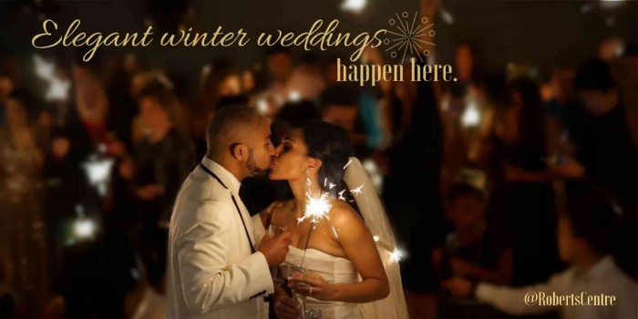roberts centre winter wedding